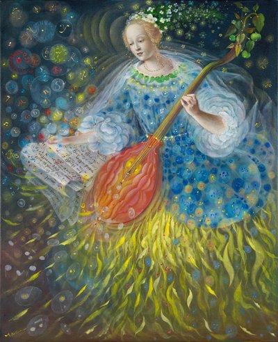 Poiesis-II: Scienza, 2014 (olio su lino belga) da Annael Anelia Pavlova