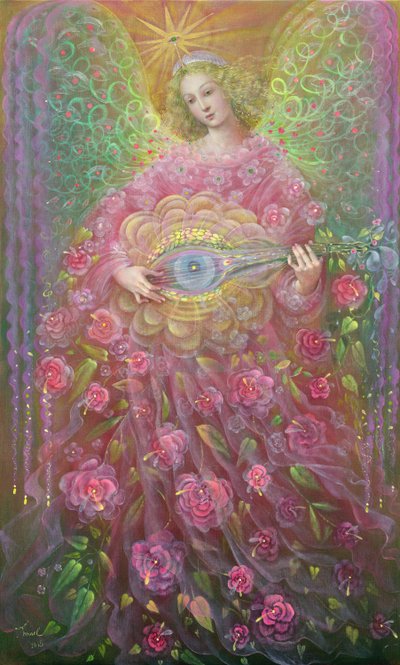 Ragione e misericordia (dittico), pannello destro, 2018 (olio su lino belga) da Annael Anelia Pavlova