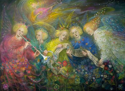 La luce dei mondi celesti, 2019 (olio su lino belga) da Annael Anelia Pavlova