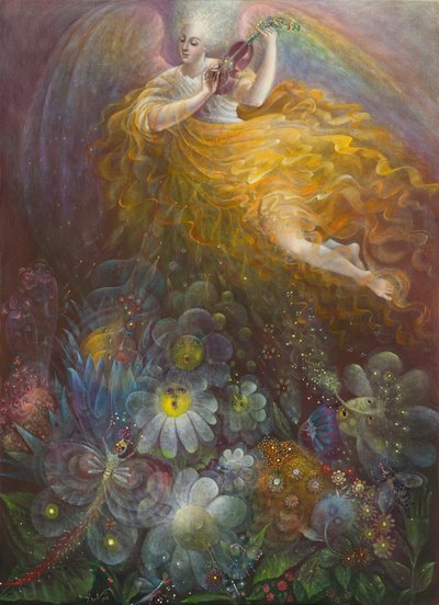Truth Shall Spring out of the Earth and Righteousness Shall down from Heaven, 2016 (olio su lino belga) da Annael Anelia Pavlova