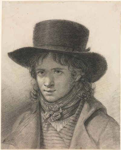 Autoritratto con Cappello da Anne-Louis Girodet de Roucy-Trioson