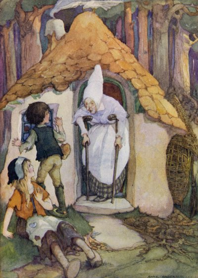 Hansel e Gretel (litografia a colori) da Anne (after) Anderson