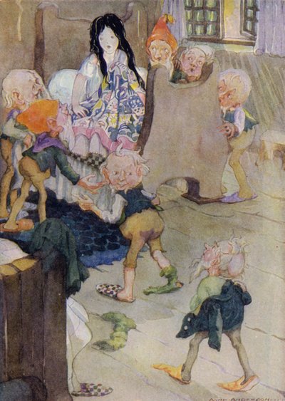 Biancaneve (litografia a colori) da Anne (after) Anderson