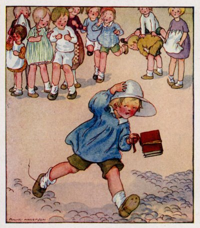 Filastrocca: Georgey Porgey, Pudding And Pie (litografia a colori) da Anne (after) Anderson