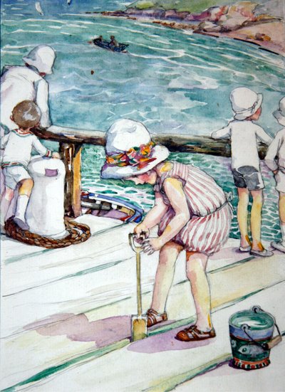 Come Evangeline perse la sua vanga, 1929 (acquerello su carta) da Anne Anderson