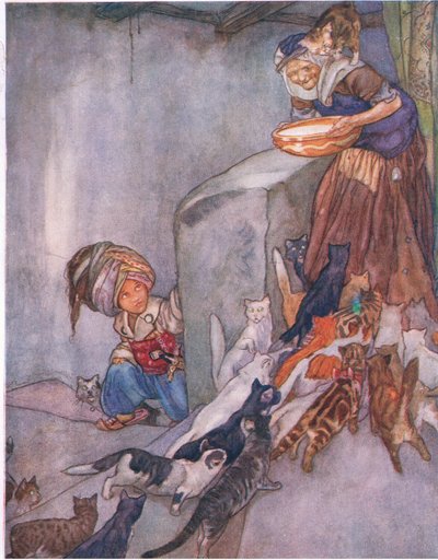 Latte per la famiglia, dal Grande Libro per Bambini (Herbert Strang) pubblicato da Humphrey Milford, Oxford University Press, c.1920 da Anne Anderson