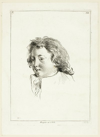 Testa di ragazzo (girata a destra) da Anne Claude Philippe Caylus