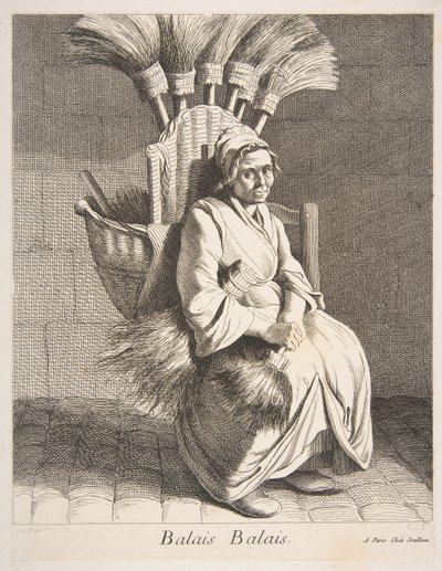 Venditore di scope, 1737 da Anne Claude Philippe de Caylus