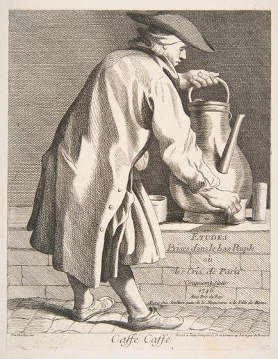 Venditore di caffè, 1746 da Anne Claude Philippe de Caylus