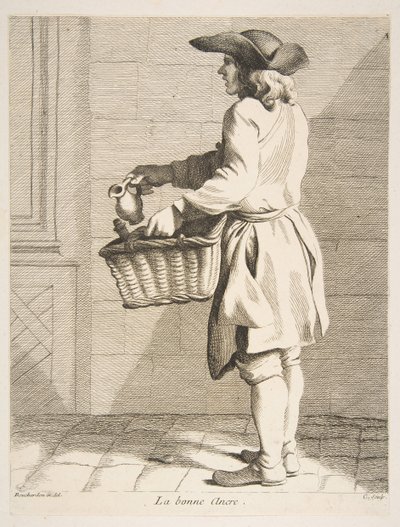 Venditore di inchiostro, 1746 da Anne Claude Philippe de Caylus