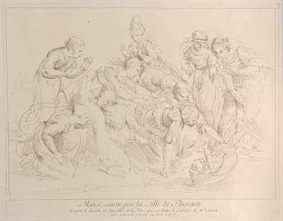 Mosè salvato dalla figlia del Faraone da Anne Claude Philippe de Caylus
