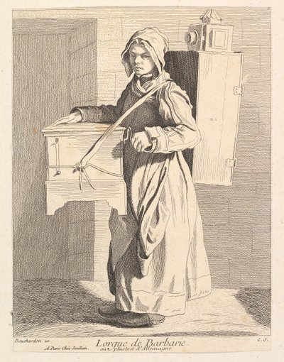 Suonatore di organetto, 1737 da Anne Claude Philippe de Caylus