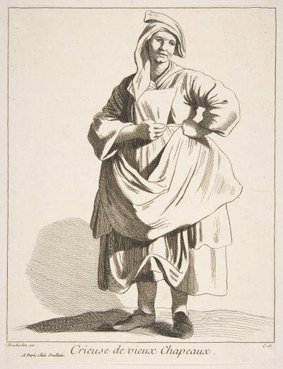 Venditore di vecchi cappelli da Anne Claude Philippe de Caylus