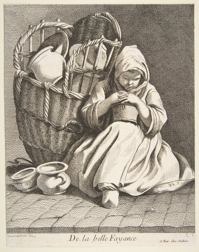 Venditore di ceramiche, 1738 da Anne Claude Philippe de Caylus