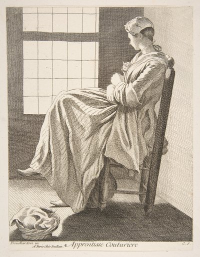 Apprendista sarta, 1737 da Anne Claude Philippe de Caylus