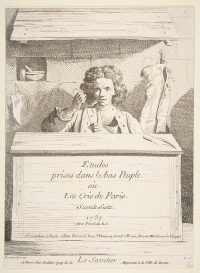 Il calzolaio, 1737 da Anne Claude Philippe de Caylus