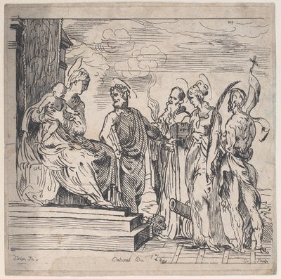 Vergine e Bambino con quattro santi da Anne Claude Philippe de Caylus