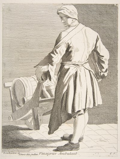 Venditore ambulante di aceto, 1738 da Anne Claude Philippe de Caylus