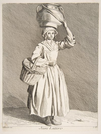 Giovane lattaia, 1737 da Anne Claude Philippe de Caylus
