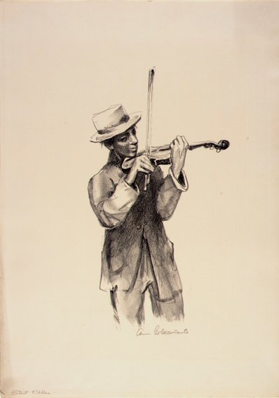 Violinista di strada da Anne Goldthwaite