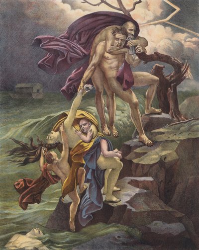 Il Diluvio da Anne Louis (after) Girodet de Roucy Trioson