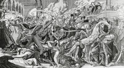 Repressione francese durante la rivolta del Cairo, 21 ottobre da Anne Louis Girodet de Roucy Trioson