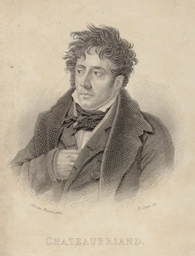 Ritratto del visconte di Chateaubriand da Anne Louis Girodet de Roucy Trioson