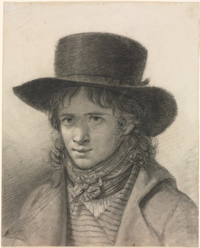 Autoritratto con Cappello da Anne Louis Girodet de Roucy Trioson