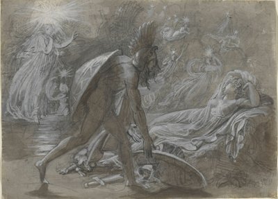Fingal in lutto per il corpo di Malvina, dal Berrathon di Ossian da Anne Louis Girodet de Roussy Trioson