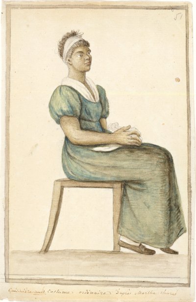 Ritratto di un cuoco afroamericano in costume ordinario, senza data da Anne Marguerite Hyde de Neuville