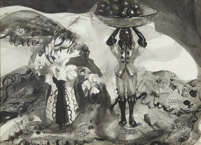 Natura morta con figurina da Anne Redpath