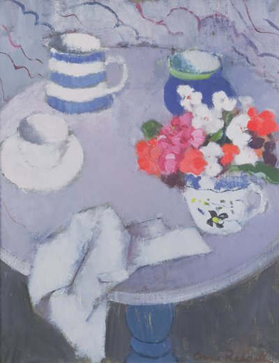 Natura morta con tavolo da Anne Redpath