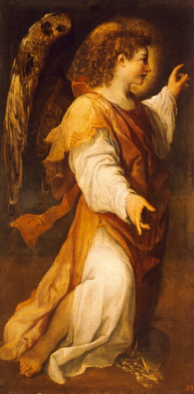 Angelo annunciante, di Annibale Carracci da Annibale Carracci
