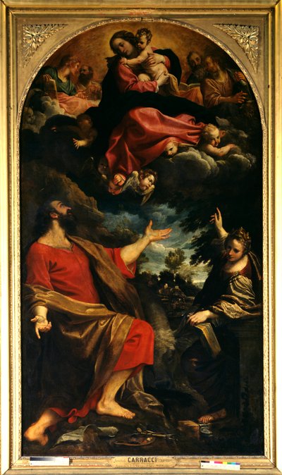 Apparizione della Vergine a San Luca e Santa Caterina d