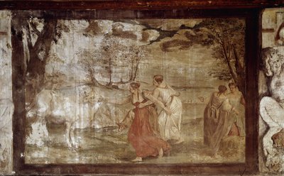 Europa si avvicina a Giove trasformato in toro da Annibale Carracci
