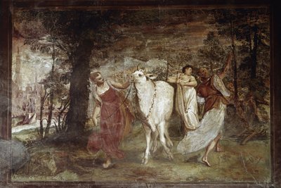 Europa guida Giove (Affresco) da Annibale Carracci