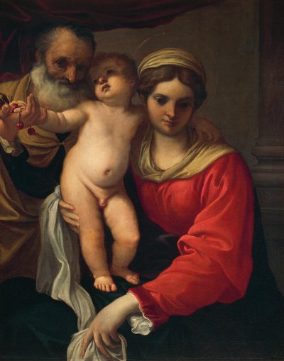 Sacra Famiglia o Madonna delle Ciliegie, ca 1593, di Annibale Carracci (1560-1609) da Annibale Carracci