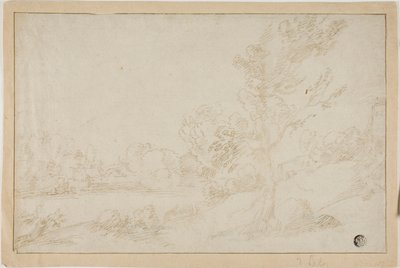 Paesaggio con Riva del Fiume da Annibale Carracci