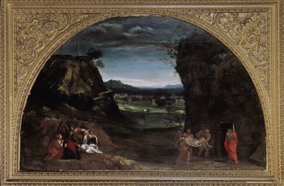 Paesaggio con deposizione da Annibale Carracci