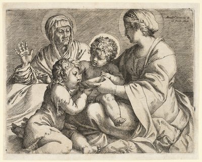 Madonna col Bambino con i santi Elisabetta e Giovanni Battista da Annibale Carracci