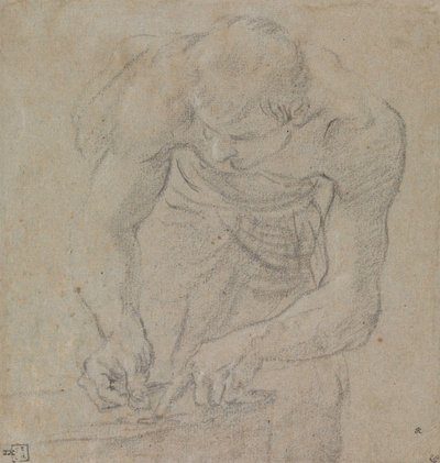 Uomo che conta le monete da Annibale Carracci
