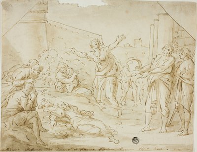 Lutto sul corpo di Santo Stefano da Annibale Carracci