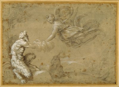 Pan presenta la lana a Diana da Annibale Carracci