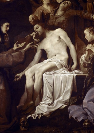 Pietà con Santa Chiara, San Francesco, Santa Maria Maddalena e San Giovanni, (dettaglio) da Annibale Carracci