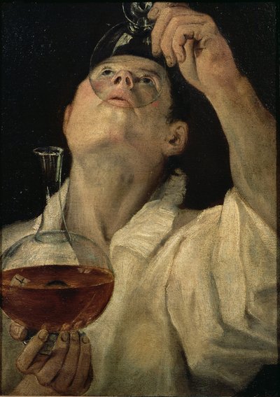 Ritratto di un uomo che beve, c.1581-4 da Annibale Carracci