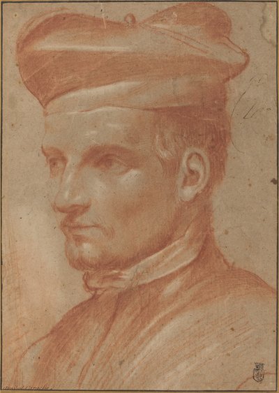 Ritratto di un ecclesiastico con berretta da Annibale Carracci