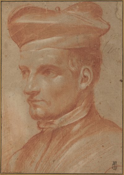 Ritratto di un ecclesiastico con berretta da Annibale Carracci