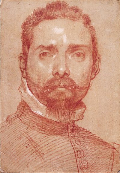 Ritratto del suonatore di liuto Giulio Mascheroni di Annibale Carracci (1560-1609) ca 1594 Albertina, Vienna da Annibale Carracci