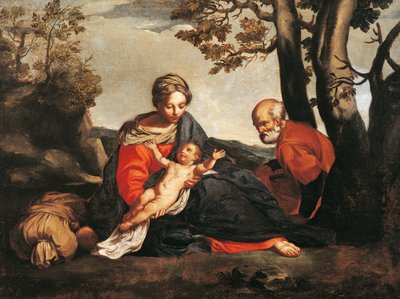 Riposo durante la fuga in Egitto da Annibale Carracci