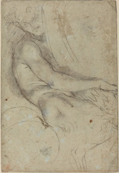 Satiro che tiene un tondo da Annibale Carracci
